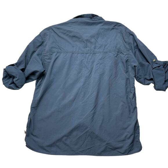 DAKOTA GRIZZLY Fishing Shirt in Slate Blue Roll Tab Sleeve XXL Mens *READ* - Picture 2 of 10